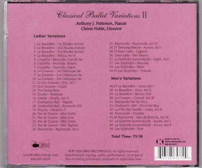 画像1: 中古レッスンCD/CLASSICAL BALLET VARIATIONS２